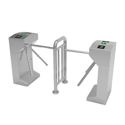 304 스테인레스 스틸 허리 높이 세발 기계적 구동으로 30 사람 분당 흐름을위한 터닝 톨 게이트