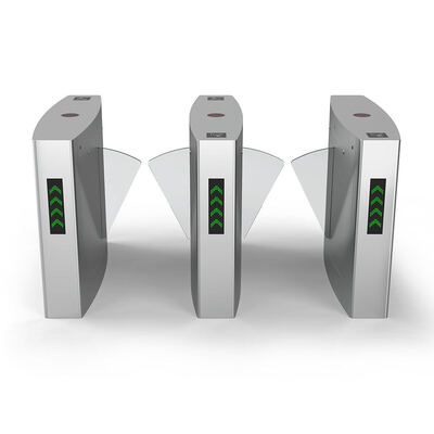 DC 24V 모터 및 투명 아크릴 플랩이 장착된 전기식 접이식 플랩 배리어 게이트 (CE 인증 턴스타일)