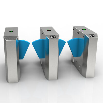 허리 높이 회전식 개찰구, 투명 아크릴 플랩 및 분당 30명 처리량, IP54 보호 등급