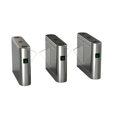 스테인리스 스틸 플랩 장벽 게이트, 지문 스캐너와 경보 광전자