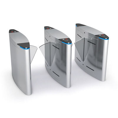 고속 BLDC 모터 개폐식 플랩 배리어 게이트, 0.5초 개방 및 304 스테인리스 스틸 캐비닛