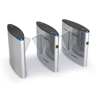 SS304 재질 플랩 배리어 게이트 (RFID 지문 얼굴 인식 및 분당 30명 통과 속도)