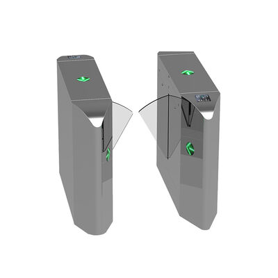 안전한 출입 통제를 위해 CE 인증을 받은 304 스테인리스 스틸 플랩 배리어 게이트, 분당 25-30명 통과