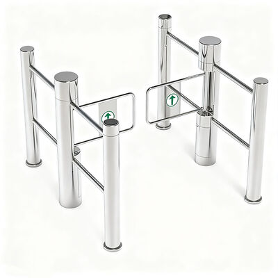 SS304 보행자 스윙 게이트 (폭 1500mm, 휠체어 접근을 위한 테일게이팅 방지 기능 포함)