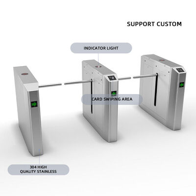 IP55 RFID 보안 게이트 접근 제어는 두배로 다리 드롭 암 회전식 십자문을 자동차로 운반합니다