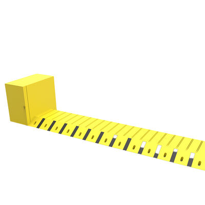 IP67 양방향 원격 제어 타이어 파쇄기, 10mm 블레이드 두께 및 반사 스트라이프
