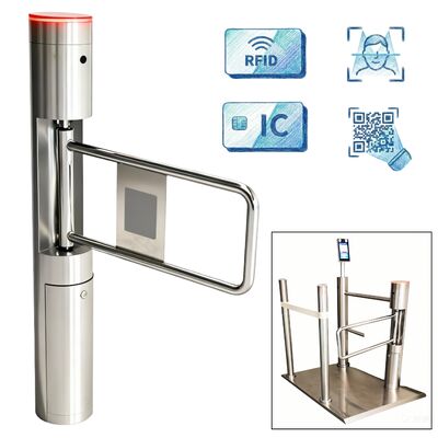 SS304 프레임 얼굴 인식 및 온도 측정 기능이 있는 브러시리스 모터 스윙 게이트