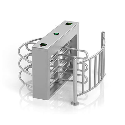 지문 인식 리더 304 스테인리스 스틸 양방향 하프 높이 회전식 개찰구 허리 높이 차단기