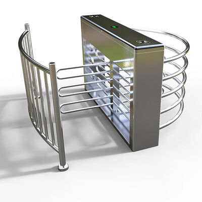 304 스테인리스 스틸 하프 높이 회전식 개찰구, 40W 전력 소비, 분당 25-30명 통과, 보안 출입 통제용