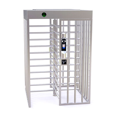 SS304 스테인리스 스틸 단일 채널 RFID 전신 높이 회전문, 출입 통제를 위한 220V 전원 공급 장치