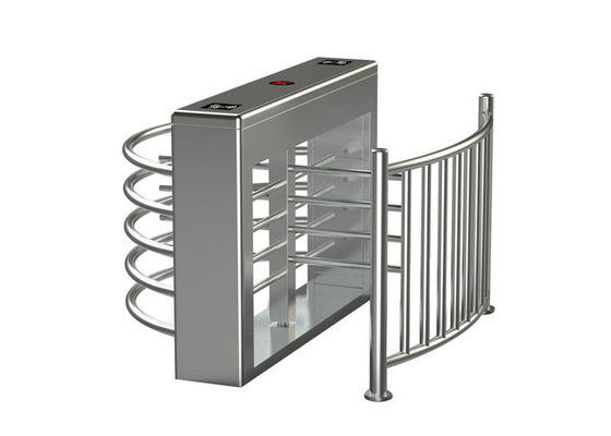 지문 인식 출입 통제 기능 및 분당 30명 통과 가능한 304 스테인리스 스틸 허리 높이 회전식 개찰구