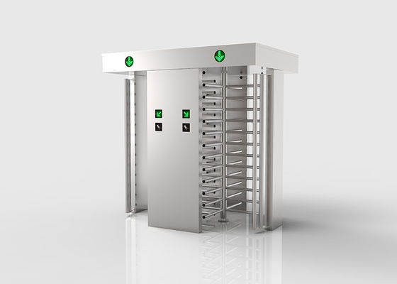 출입 통제를 위한 이중 레인 및 자동 리셋 기능을 갖춘 304 스테인리스 스틸 전신형 턴스타일