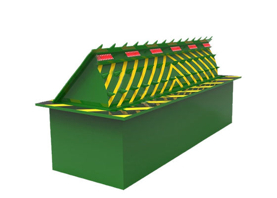 3.7KW 전력 80톤 적재 LED 조명 경고 유압식 도로 차단기 보안 장벽