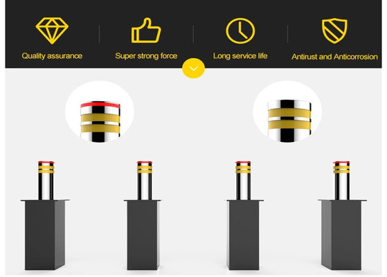 고강도 보안을 위한 70톤 하중 용량 및 3초 상승 시간의 316 스테인리스강 유압 볼라드