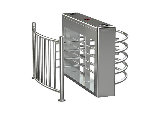 SS304 RFID 허리 높이 턴스타일, 30W 전원 및 0.2초 응답 시간, 보안 출입 통제용